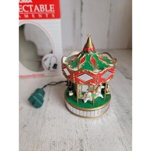 Noma carousel vintage Merry go round motor ornament Xmas unique decor